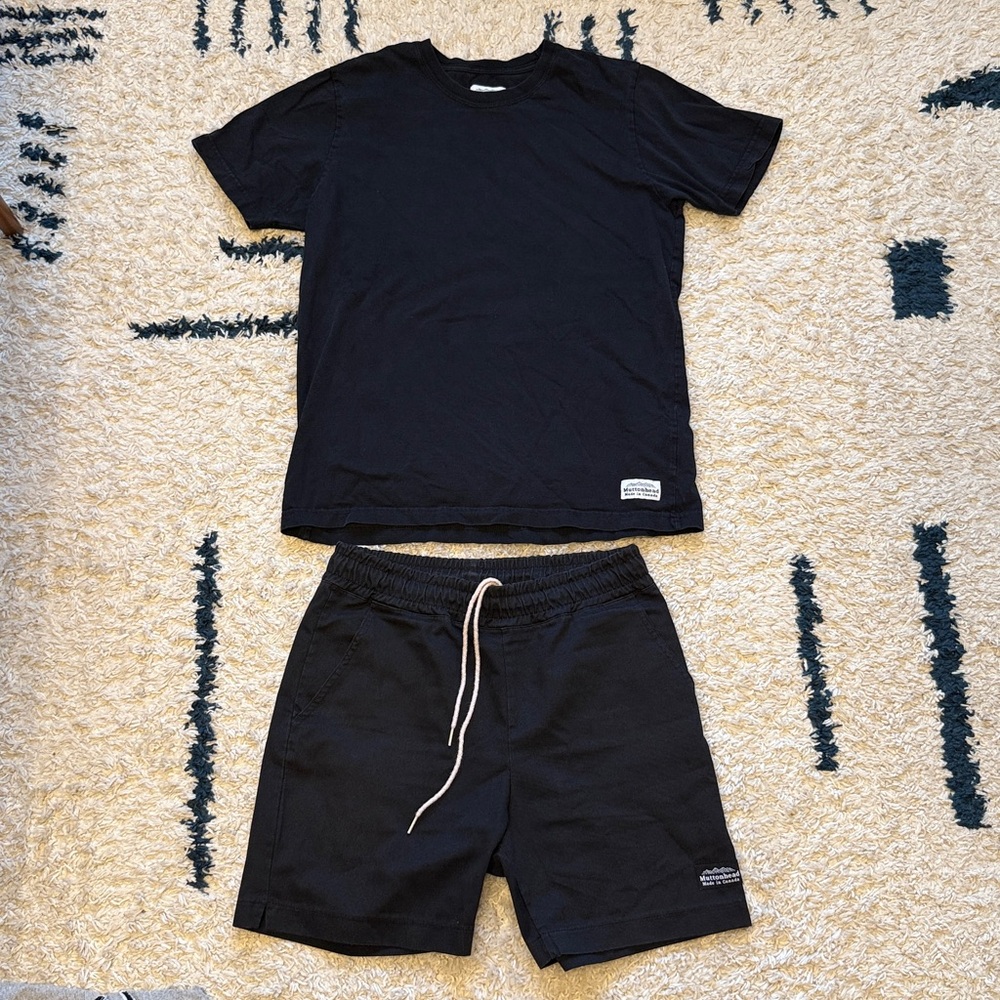 Muttonhead Black T and Shorts Combo